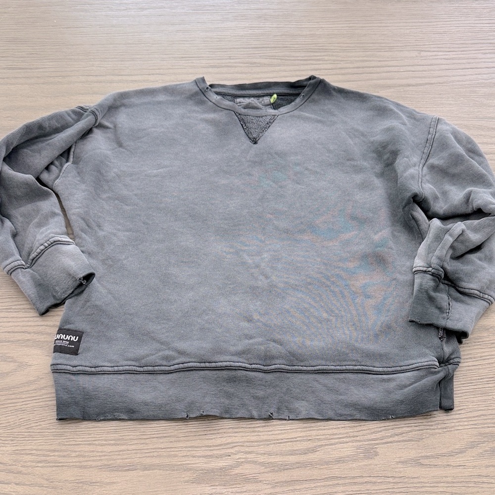 Kids (sz8/9) nununu Washed sweatshirt in gray